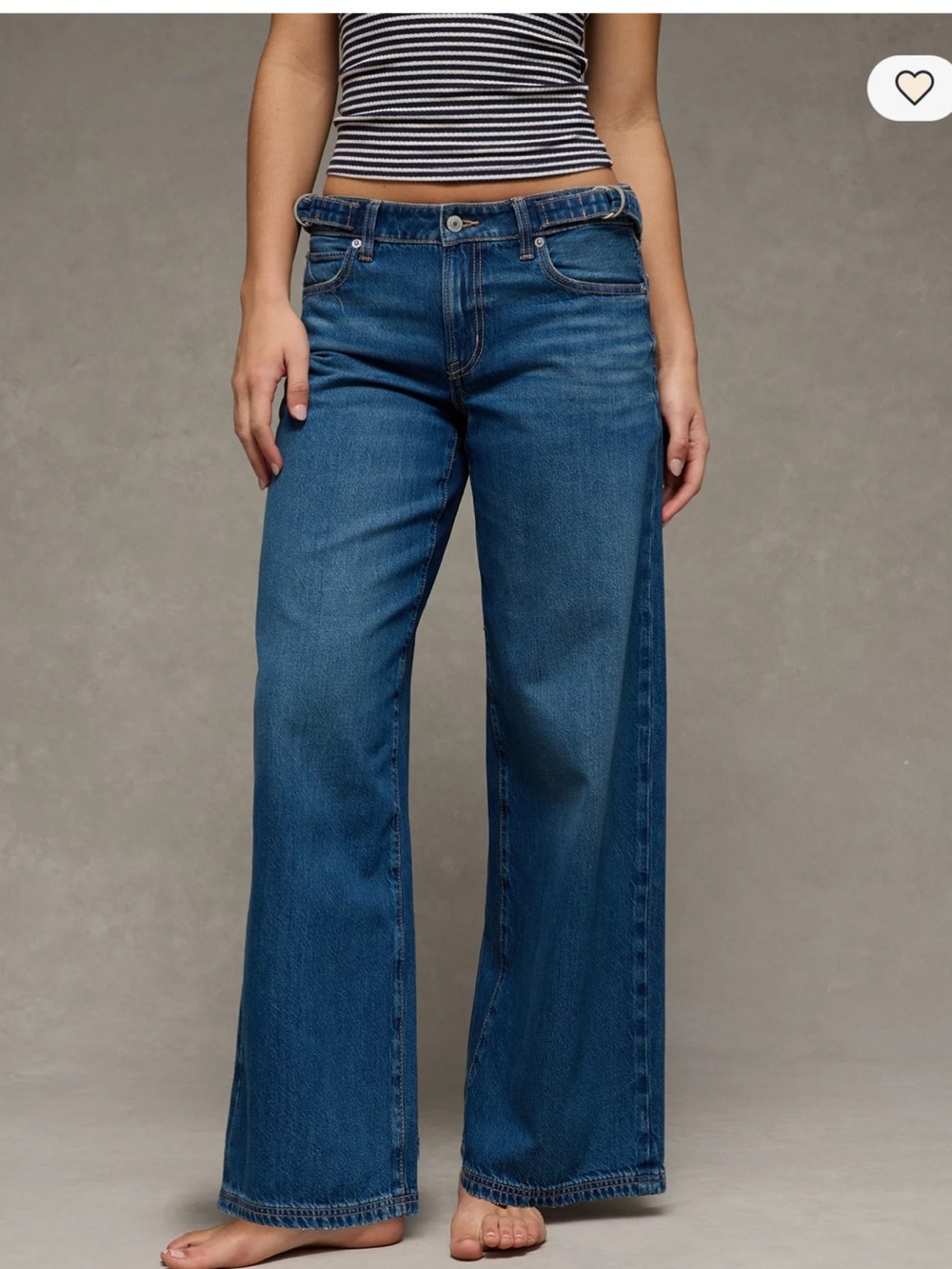 American Eagle Outfitters Low-Rise Baggy Wide-Leg Jeans Size 4 XLong